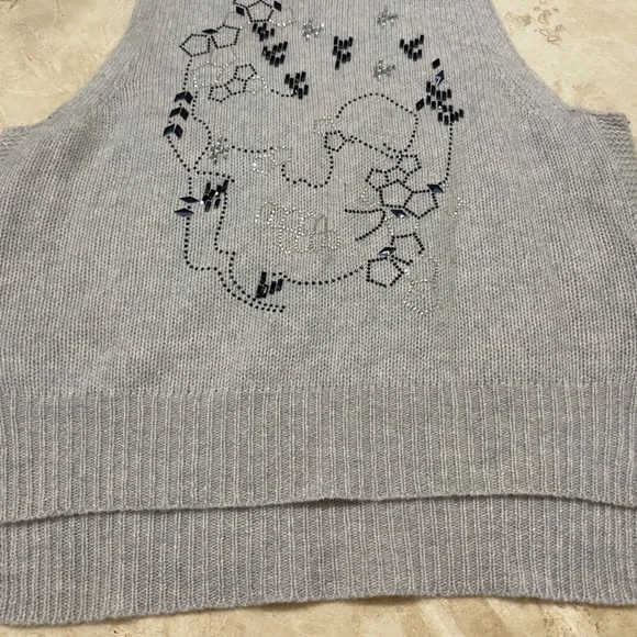 Skull cashmere sleeveless top size s - Picture 4 of 9